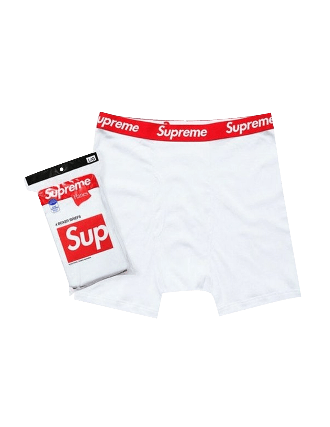 Supreme x Hanes Boxer Briefs 4 Pack 'White' 99HAA36WHITE MBS