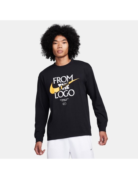 Nike Max90 Men's LongSleeve Basketball TShirt Black FQ4920010 MBS