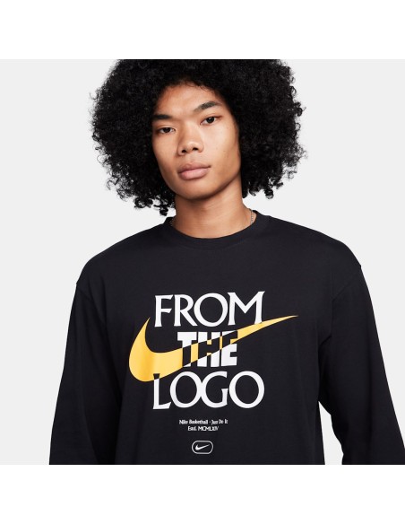 Nike Max90 Men's LongSleeve Basketball TShirt Black FQ4920010 MBS