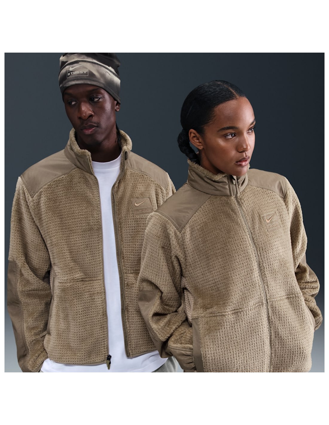 Stussy x Nike Full Zip Fleece Pine Nut HQ8524223 MBS