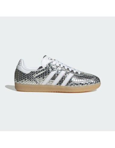 adidas Samba Patent Snakeskin Silver Metallic Women's IH9016 MBS