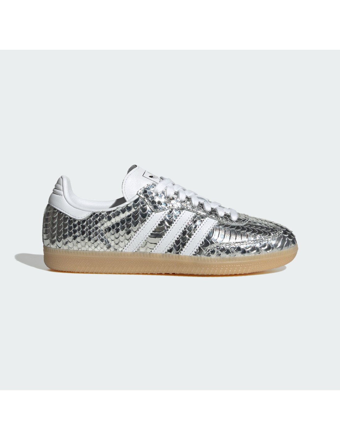 adidas Samba Patent Snakeskin Silver Metallic Women's IH9016 MBS