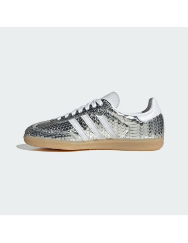 adidas Samba Patent Snakeskin Silver Metallic Women's IH9016 MBS