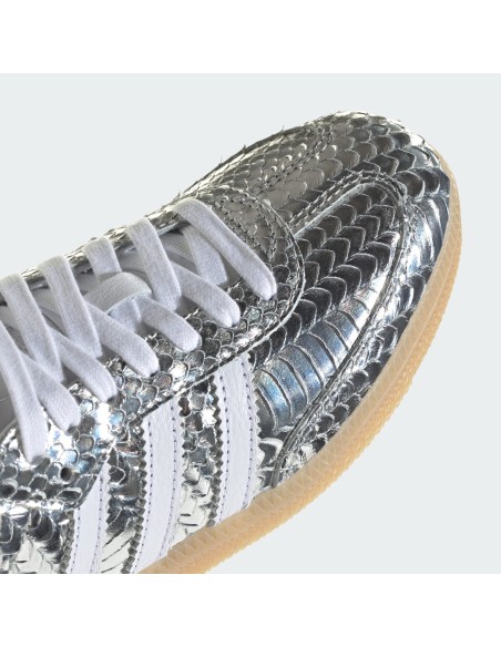 adidas Samba Patent Snakeskin Silver Metallic Women's IH9016 MBS