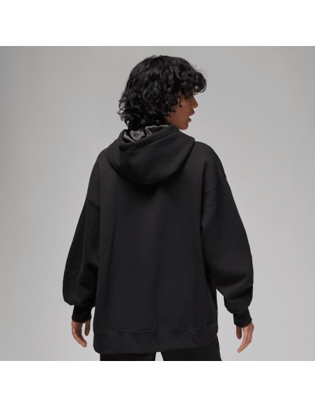 Jordan Flight Fleece Women's SatinLined Pullover Hoodie Black FB5110010 MBS