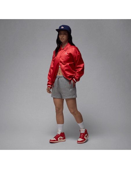 Jordan 1 Mid SE Red Cracked Leather Women's HJ9337106 MBS