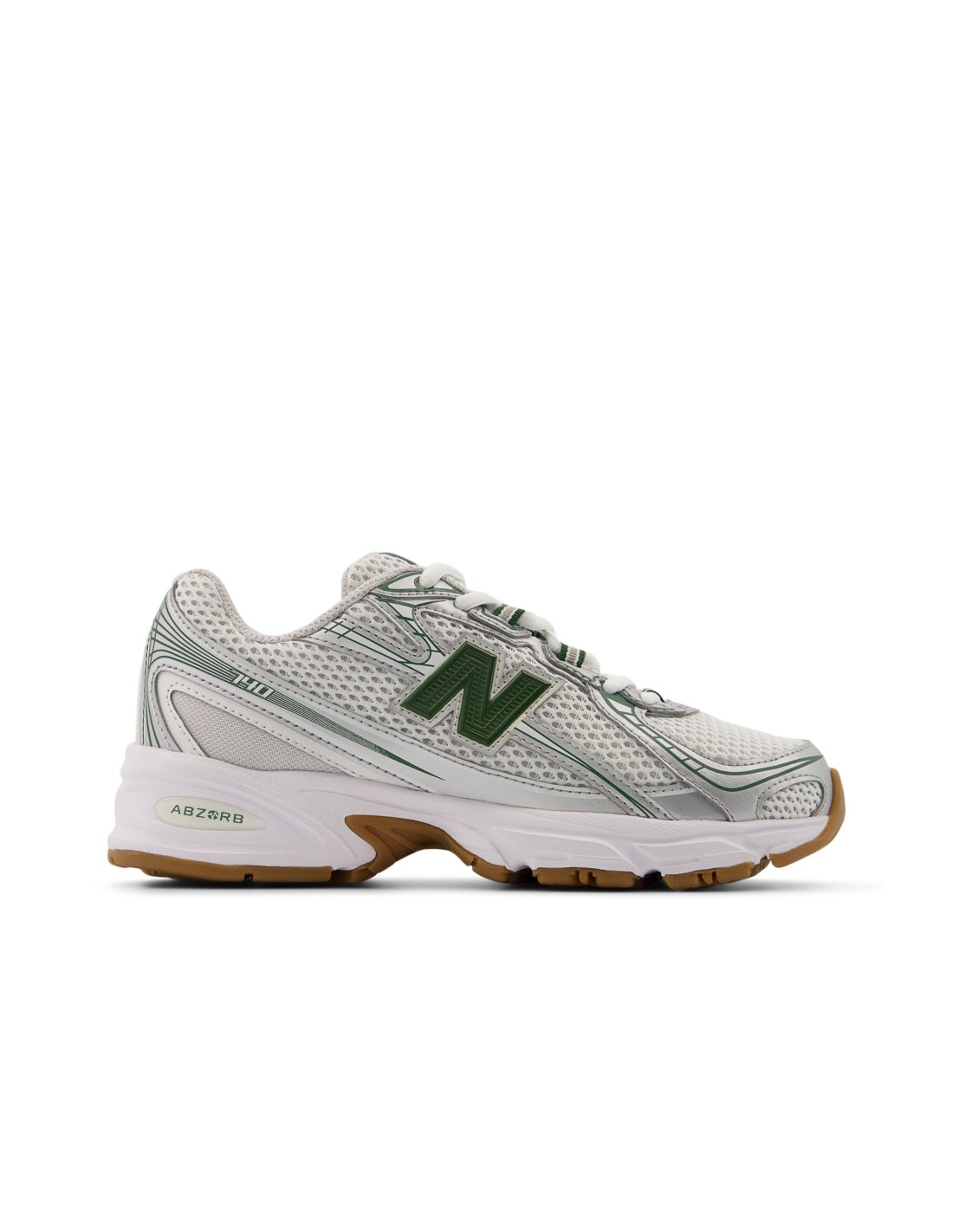 New Balance 740 Silver Metalic Dark Alpine Green GS GR740SF MBS