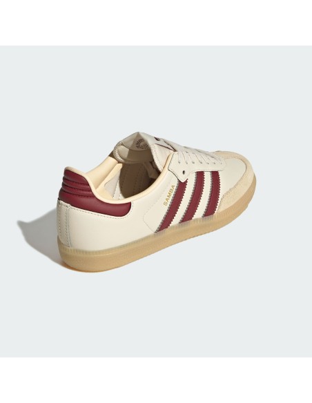 adidas Samba OG Wonder White Shadow Red Gum GS JQ8554 MBS