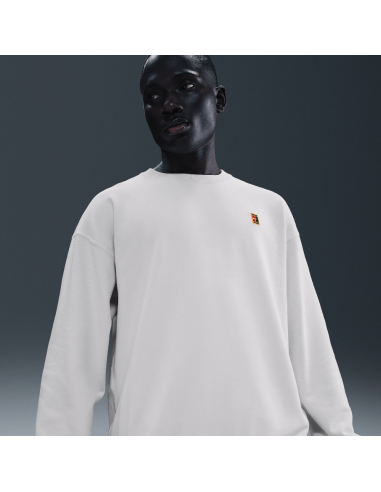 NikeCourt Men's French Terry Crewneck Top Phantom IQ6556030 MBS