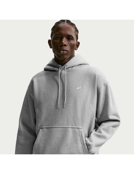 Nike Solo Swoosh Pullover Hoodie 'Dark Grey HeatherLight Smoke GreyWhite' HV1082063 MBS