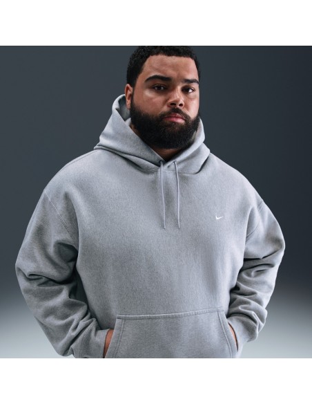 Nike Solo Swoosh Pullover Hoodie 'Dark Grey HeatherLight Smoke GreyWhite' HV1082063 MBS
