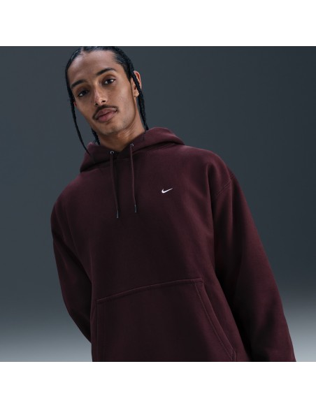 Nike Solo Swoosh Men's Pullover Hoodie Burgundy CrushBurgundy CrushWhite HV1082652 MBS