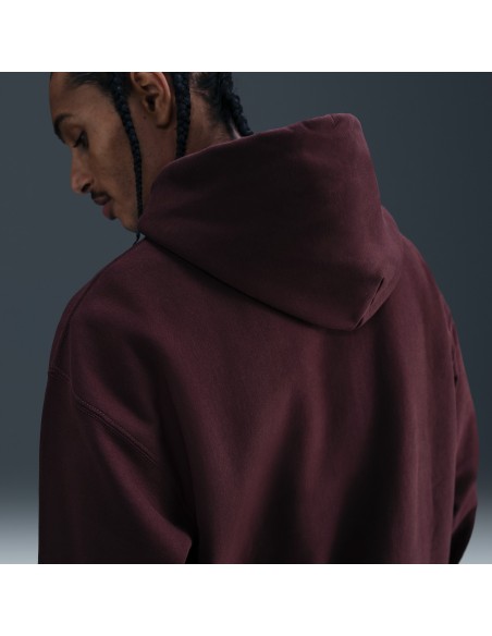 Nike Solo Swoosh Men's Pullover Hoodie Burgundy CrushBurgundy CrushWhite HV1082652 MBS