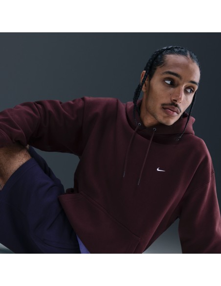 Nike Solo Swoosh Men's Pullover Hoodie Burgundy CrushBurgundy CrushWhite HV1082652 MBS