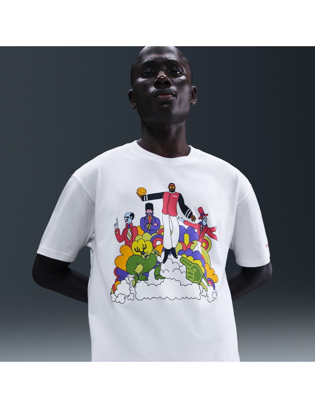 Nike Sportswear LeBron 'Heat Wave' Men's Basketball Tshirt White IH8570100 MBS