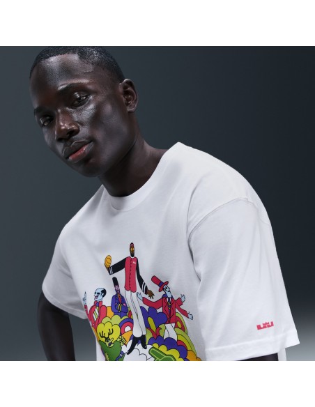 Nike Sportswear LeBron 'Heat Wave' Men's Basketball Tshirt White IH8570100 MBS