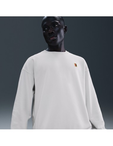 NikeCourt Men's French Terry Crewneck Top Phantom IQ6556030 MBS