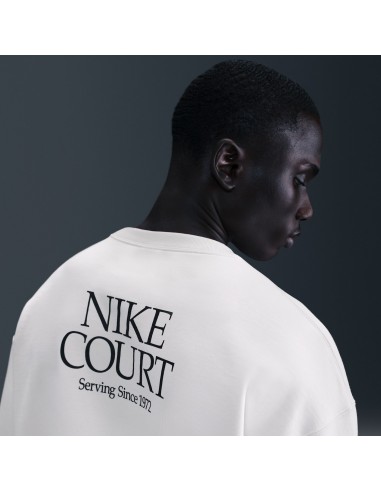 NikeCourt Men's French Terry Crewneck Top Phantom IQ6556030 MBS
