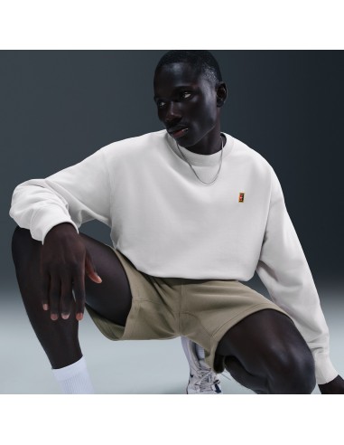 NikeCourt Men's French Terry Crewneck Top Phantom IQ6556030 MBS