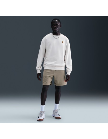 NikeCourt Men's French Terry Crewneck Top Phantom IQ6556030 MBS