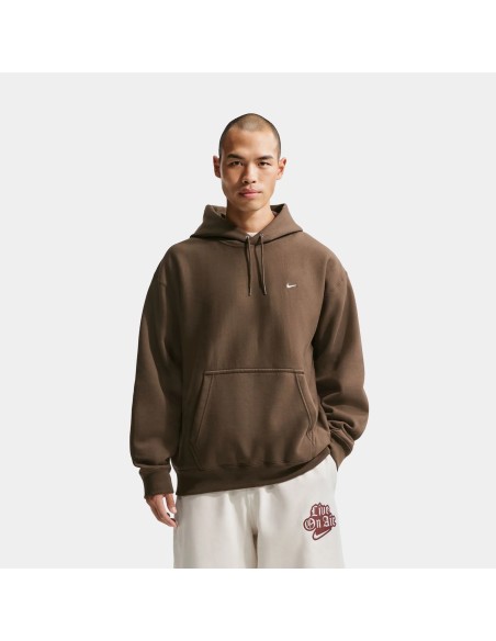 Nike Solo Swoosh Men's Pullover Hoodie Dark HazelWhite HV1082212 MBS