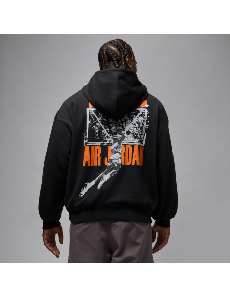 Jordan Brooklyn Men's Oversized Pullover Hoodie BlackStarfish IF5853010 MBS