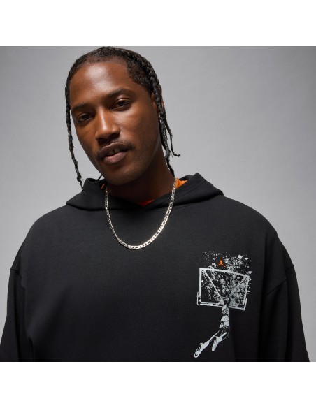 Jordan Brooklyn Men's Oversized Pullover Hoodie BlackStarfish IF5853010 MBS
