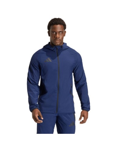 Men's adidas Tiro 26 Travel Windbreaker Jacket Navy Blue KD3334