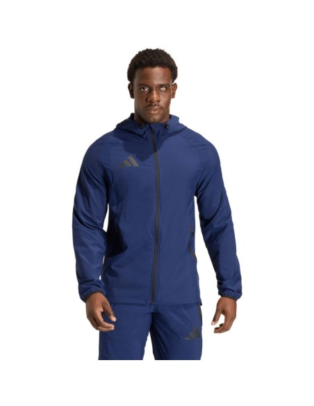 Men's adidas Tiro 26 Travel Windbreaker Jacket Navy Blue KD3334