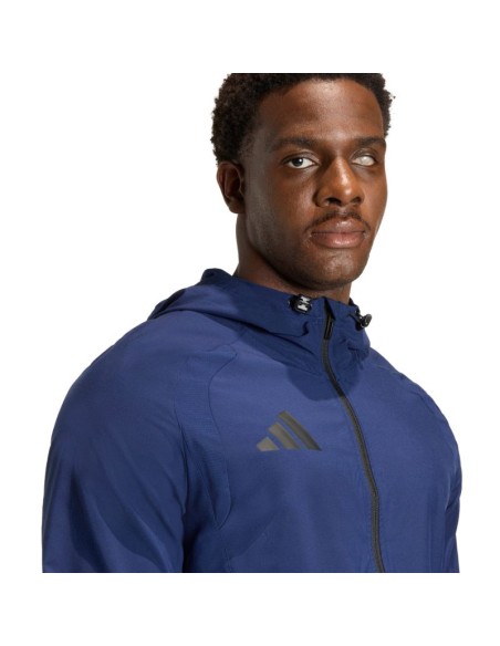 Men's adidas Tiro 26 Travel Windbreaker Jacket Navy Blue KD3334
