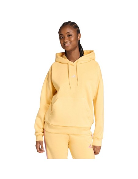 Women's adidas Essentials Small Logo Feel Cozy Hoodie Yellow KC5281