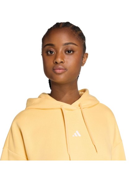Women's adidas Essentials Small Logo Feel Cozy Hoodie Yellow KC5281