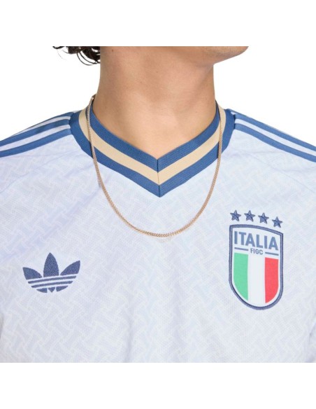 Men's adidas Italy 26 Away Jersey white and blue KC8704