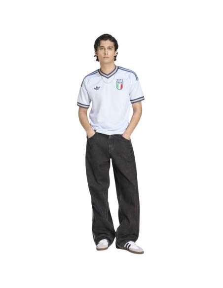Men's adidas Italy 26 Away Jersey white and blue KC8704