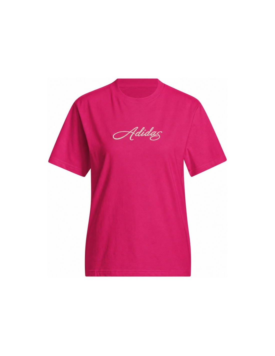 adidas Cursive Wordmark Graphic Fuchsia Women's TShirt KT2611