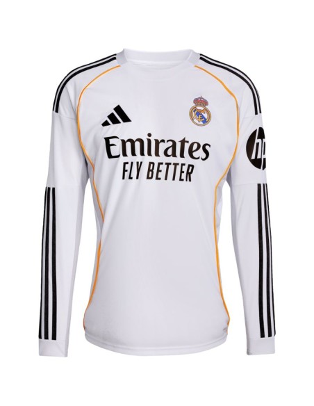 adidas Real Madrid 2526 Long Sleeve Home Men's Jersey White JN8884