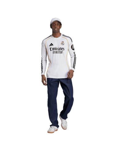 adidas Real Madrid 2526 Long Sleeve Home Men's Jersey White JN8884