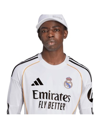 adidas Real Madrid 2526 Long Sleeve Home Men's Jersey White JN8884