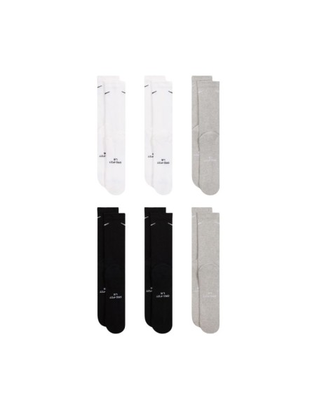 Nike Everyday Elevated Socks 6 Pairs White Black Gray HQ8021 903