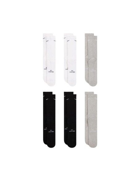 Nike Everyday Elevated Socks 6 Pairs White Black Gray HQ8021 903