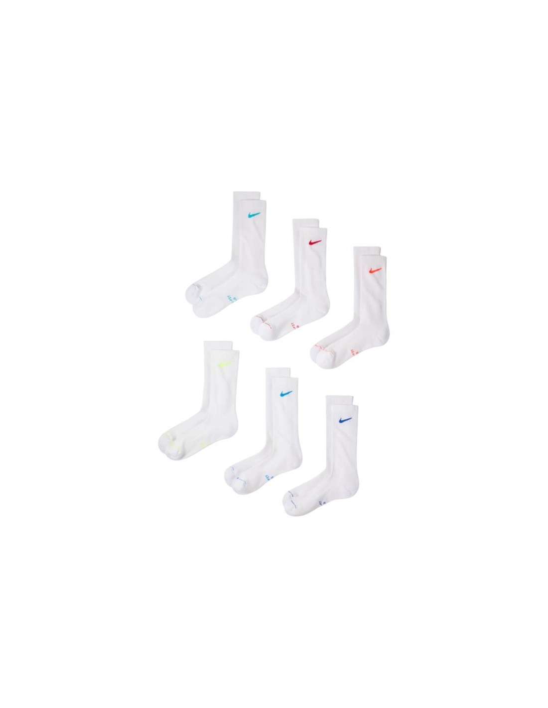 Nike Everyday Elevated Socks 6 Pairs White HQ8021 906