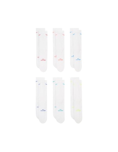 Nike Everyday Elevated Socks 6 Pairs White HQ8021 906