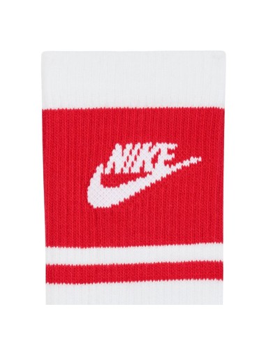 Nike Everyday Elevated Crew Socks 3 Pairs White and Red IM7949 900