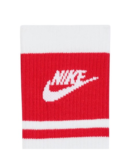 Nike Everyday Elevated Crew Socks 3 Pairs White and Red IM7949 900