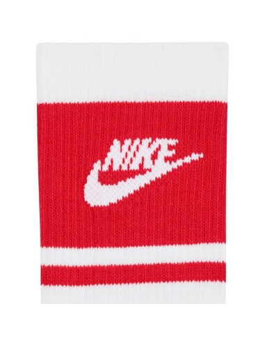 Nike Everyday Elevated Crew Socks 3 Pairs White and Red IM7949 900