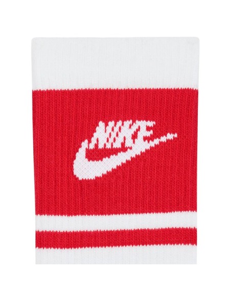 Nike Everyday Elevated Crew Socks 3 Pairs White and Red IM7949 900
