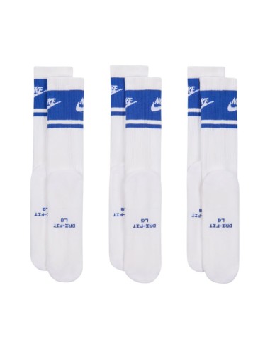 Nike Everyday Elevated Crew Socks 3 Pairs White and Blue IM7949 904