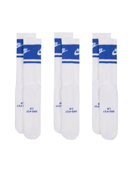 Nike Everyday Elevated Crew Socks 3 Pairs White and Blue IM7949 904