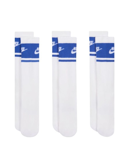 Nike Everyday Elevated Crew Socks 3 Pairs White and Blue IM7949 904