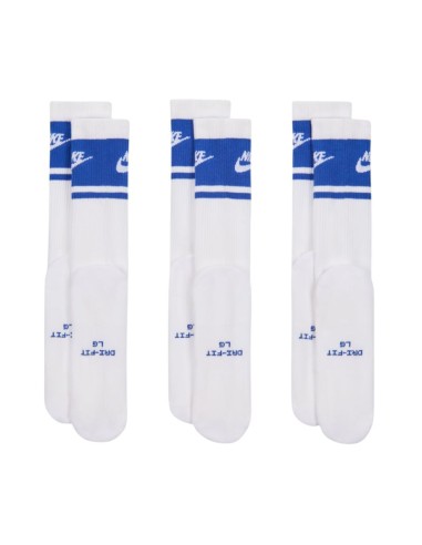 Nike Everyday Elevated Crew Socks 3 Pairs White and Blue IM7949 904